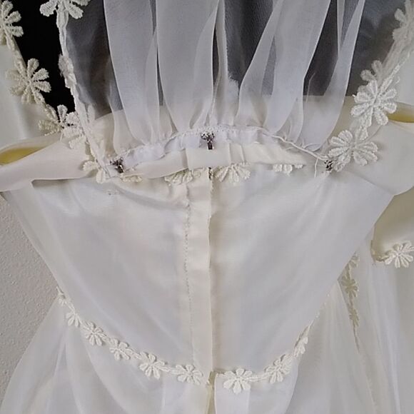 VTG Christine Gowns Panorama City California Wedding W Dress Sz 10 Ivory Color - Picture 10 of 16